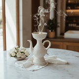 Cream Chalk Arabic Incense Burner | Ornate Floral Engraving | 18cm - Al Kabayel Discount CentreCream Chalk Arabic Incense Burner | Ornate Floral Engraving | 18cmIncense BurnerAKDCAl Kabayel Discount Centre