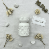 Cream Chalk Ceramic Incense Burner | Geometric Lattice Design | 10×6 cm - Al Kabayel Discount CentreCream Chalk Ceramic Incense Burner | Geometric Lattice Design | 10×6 cmIncense burnerAKDCAl Kabayel Discount Centre