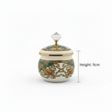 Cream Enamel Candy Bowl with Ornate Floral Design & lid - 9cm - Al Kabayel Discount CentreCream Enamel Candy Bowl with Ornate Floral Design & lid - 9cmJars & Food SaversAKDCAl Kabayel Discount Centre