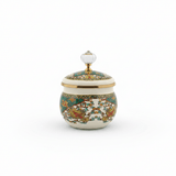 Cream Enamel Candy Bowl with Ornate Floral Design & lid - 9cm - Al Kabayel Discount CentreCream Enamel Candy Bowl with Ornate Floral Design & lid - 9cmJars & Food SaversAKDCAl Kabayel Discount Centre