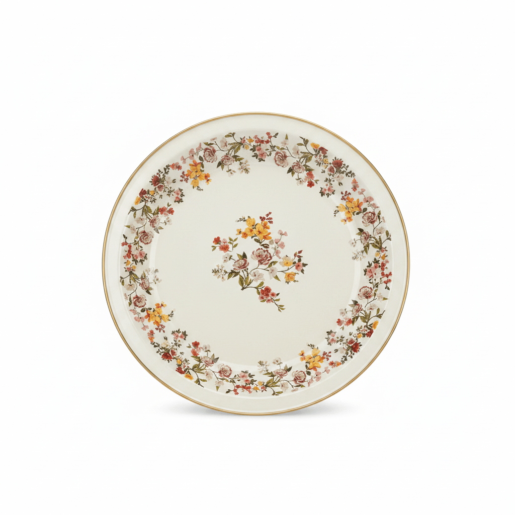 Cream Enamel Deep Plate with Floral Design – 32cm - Al Kabayel Discount CentreCream Enamel Deep Plate with Floral Design – 32cmPlatesAKDCAl Kabayel Discount Centre