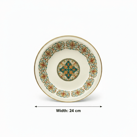 Cream Enamel Deep Plate with Ornate Islamic Design – 24cm - Al Kabayel Discount CentreCream Enamel Deep Plate with Ornate Islamic Design – 24cmPlatesAKDCAl Kabayel Discount Centre