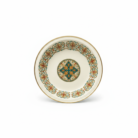 Cream Enamel Deep Plate with Ornate Islamic Design – 24cm - Al Kabayel Discount CentreCream Enamel Deep Plate with Ornate Islamic Design – 24cmPlatesAKDCAl Kabayel Discount Centre