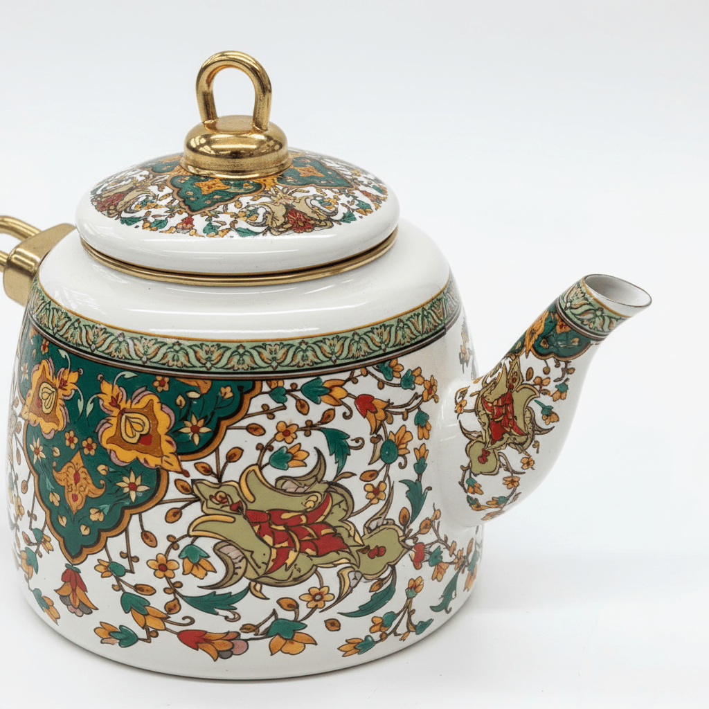 Cream Enamel Kettle Set with Floral Design — 2 Pcs - 2.2 Litre + 1 Litre - Al Kabayel Discount CentreCream Enamel Kettle Set with Floral Design — 2 Pcs - 2.2 Litre + 1 LitreTea/Coffee PotsAKDCAl Kabayel Discount Centre