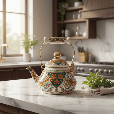 Cream Enamel Kettle with Floral Design – 1.5 Ltr - Al Kabayel Discount CentreCream Enamel Kettle with Floral Design – 1.5 LtrTea/Coffee PotsAKDCAl Kabayel Discount Centre