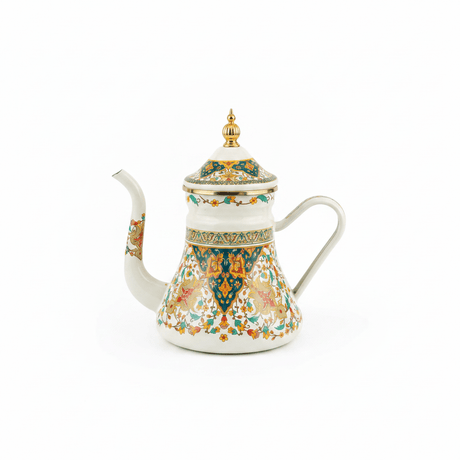 Cream Enamel Kettle with Ornate Floral Design – 1.2 Ltr - Al Kabayel Discount CentreCream Enamel Kettle with Ornate Floral Design – 1.2 LtrTea/Coffee PotsAKDCAl Kabayel Discount Centre