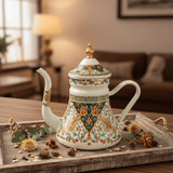 Cream Enamel Kettle with Ornate Floral Design – 1.2 Ltr - Al Kabayel Discount CentreCream Enamel Kettle with Ornate Floral Design – 1.2 LtrTea/Coffee PotsAKDCAl Kabayel Discount Centre