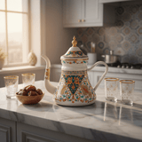 Cream Enamel Kettle with Ornate Floral Design – 1.2 Ltr - Al Kabayel Discount CentreCream Enamel Kettle with Ornate Floral Design – 1.2 LtrTea/Coffee PotsAKDCAl Kabayel Discount Centre