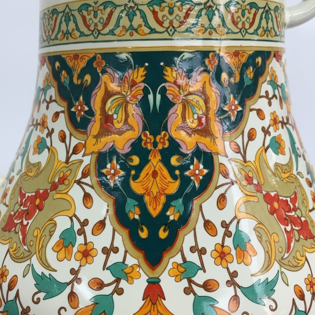 Cream Enamel Kettle with Ornate Floral Design – 1.2 Ltr - Al Kabayel Discount CentreCream Enamel Kettle with Ornate Floral Design – 1.2 LtrTea/Coffee PotsAKDCAl Kabayel Discount Centre