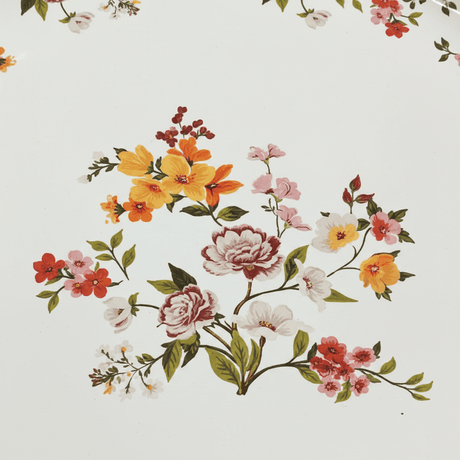 Cream Enamel Round Serving Tray with Floral Design — 46cm - Al Kabayel Discount CentreCream Enamel Round Serving Tray with Floral Design — 46cmServing TraysAKDCAl Kabayel Discount Centre