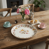Cream Enamel Round Serving Tray with Floral Design — 46cm - Al Kabayel Discount CentreCream Enamel Round Serving Tray with Floral Design — 46cmServing TraysAKDCAl Kabayel Discount Centre