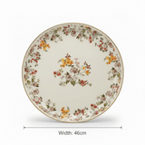 Cream Enamel Round Serving Tray with Floral Design — 46cm - Al Kabayel Discount CentreCream Enamel Round Serving Tray with Floral Design — 46cmServing TraysAKDCAl Kabayel Discount Centre