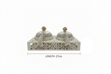 Cream & Gold Arabesque Candy Bowl with Holder — 2 Pcs Set - 27×15 cm - Al Kabayel Discount CentreCream & Gold Arabesque Candy Bowl with Holder — 2 Pcs Set - 27×15 cmBowlsAKDCAl Kabayel Discount Centre