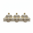 Cream & Gold Arabesque Candy Bowl with Holder — 3 Pcs Set - 40×15 cm - Al Kabayel Discount CentreCream & Gold Arabesque Candy Bowl with Holder — 3 Pcs Set - 40×15 cmBowlsAKDCAl Kabayel Discount Centre