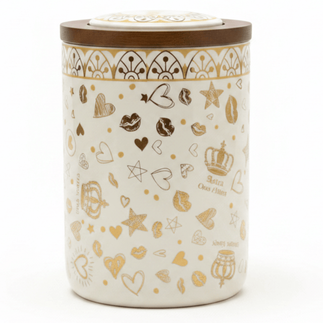 Cream & Gold Ceramic Canister with Lid | 15×10cm - Al Kabayel Discount CentreCream & Gold Ceramic Canister with Lid | 15×10cmJars & Food SaversAKDCAl Kabayel Discount Centre