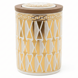 Cream & Gold Geometric Ceramic Canister with Lid | 15×10cm | Luxury Home Storage - Al Kabayel Discount CentreCream & Gold Geometric Ceramic Canister with Lid | 15×10cm | Luxury Home StorageJars & Food SaversAKDCAl Kabayel Discount Centre