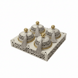 Cream & Gold Metal 4-Piece Candy Bowl Set with Tray - 27×27 cm - Al Kabayel Discount CentreCream & Gold Metal 4-Piece Candy Bowl Set with Tray - 27×27 cmBowlsAKDCAl Kabayel Discount Centre