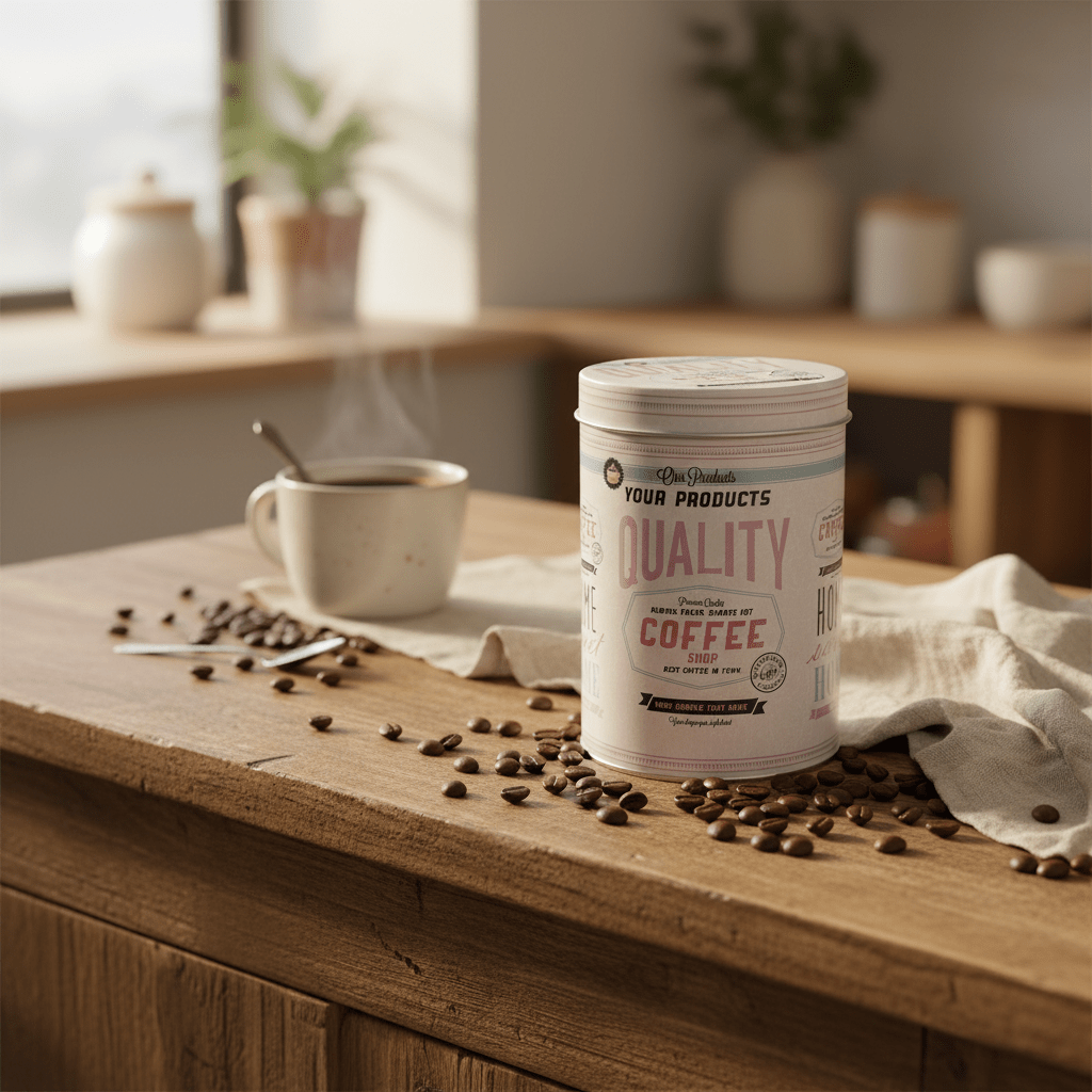 Cream Metal Canister with Elegant Vintage Print | 13×9 cm | Airtight Storage Tin - Al Kabayel Discount CentreCream Metal Canister with Elegant Vintage Print | 13×9 cm | Airtight Storage TinJars & Food SaversAKDCAl Kabayel Discount Centre