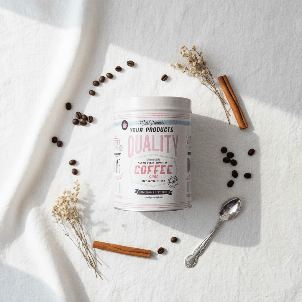 Cream Metal Canister with Elegant Vintage Print | Airtight Storage Tin | 14×10 cm - Al Kabayel Discount CentreCream Metal Canister with Elegant Vintage Print | Airtight Storage Tin | 14×10 cmJars & Food SaversAKDCAl Kabayel Discount Centre