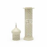 Cream Metal Incense Burner — Minaret Tower Design | 60cm | Arabic Bakhoor Holder - Al Kabayel Discount CentreCream Metal Incense Burner — Minaret Tower Design | 60cm | Arabic Bakhoor HolderIncense BurnerAKDCAl Kabayel Discount Centre