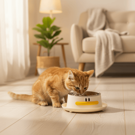 Cream Plastic & Stainless Steel Pet Feeding Bowl – 15cm - Al Kabayel Discount CentreCream Plastic & Stainless Steel Pet Feeding Bowl – 15cmPet SuppliesAKDCAl Kabayel Discount Centre