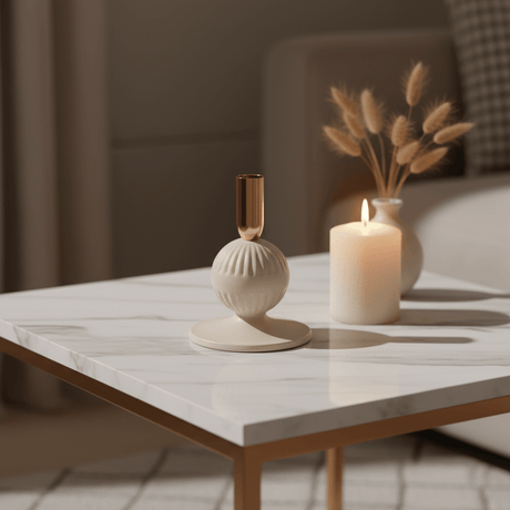 Cream & Rose Gold Elegant Metal Candle Holder – 15cm - Al Kabayel Discount CentreCream & Rose Gold Elegant Metal Candle Holder – 15cmHome Décor AccentsAKDCAl Kabayel Discount Centre