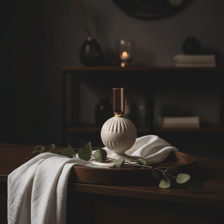 Cream & Rose Gold Elegant Metal Candle Holder – 15cm - Al Kabayel Discount CentreCream & Rose Gold Elegant Metal Candle Holder – 15cmHome Décor AccentsAKDCAl Kabayel Discount Centre