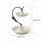 Cream Round 2-Tier Metal Serving Tray - 20 × 20 × 15 cm - Al Kabayel Discount CentreCream Round 2-Tier Metal Serving Tray - 20 × 20 × 15 cmServing TraysAKDCAl Kabayel Discount Centre