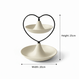 Cream Round 2-Tier Metal Serving Tray - 25 × 20 cm - Al Kabayel Discount CentreCream Round 2-Tier Metal Serving Tray - 25 × 20 cmServing TraysAKDCAl Kabayel Discount Centre