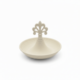 Cream Round Metal Serving Tray with Ornate Finial - 15×13 cm - Al Kabayel Discount CentreCream Round Metal Serving Tray with Ornate Finial - 15×13 cmServing TraysAKDCAl Kabayel Discount Centre