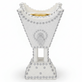 Cream & Silver Chalk Incense Burner | Arabic Majlis Bakhoor Holder | 13×8cm - Al Kabayel Discount CentreCream & Silver Chalk Incense Burner | Arabic Majlis Bakhoor Holder | 13×8cmIncense burnerAKDCAl Kabayel Discount Centre