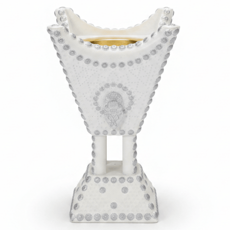 Cream & Silver Chalk Incense Burner | Arabic Majlis Bakhoor Holder | 13×8cm - Al Kabayel Discount CentreCream & Silver Chalk Incense Burner | Arabic Majlis Bakhoor Holder | 13×8cmIncense burnerAKDCAl Kabayel Discount Centre