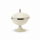 Cream & Silver Metal Footed Candy Bowl with Lid - 20×20 cm - Al Kabayel Discount CentreCream & Silver Metal Footed Candy Bowl with Lid - 20×20 cmBowlsAKDCAl Kabayel Discount Centre