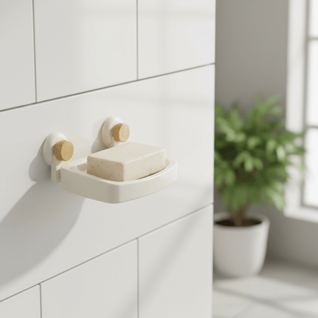 Cream Wall - Mount Soap Storage Rack and Bathroom Organizer – 15 × 10 cm - Al Kabayel Discount CentreCream Wall - Mount Soap Storage Rack and Bathroom Organizer – 15 × 10 cmOrganizers & AccessoriesAKDCAl Kabayel Discount Centre