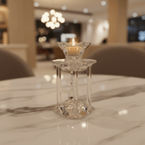 Crystal Candle Holder 15cm | Tiered Glass Candle Burner | Luxury Home Décor - Al Kabayel Discount CentreCrystal Candle Holder 15cm | Tiered Glass Candle Burner | Luxury Home DécorHome Décor AccentsAKDCAl Kabayel Discount Centre