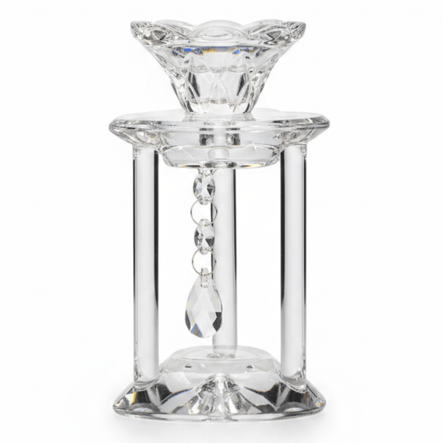 Crystal Candle Holder 15cm | Tiered Glass Candle Burner | Luxury Home Décor - Al Kabayel Discount CentreCrystal Candle Holder 15cm | Tiered Glass Candle Burner | Luxury Home DécorHome Décor AccentsAKDCAl Kabayel Discount Centre