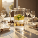 Crystal Clear Acrylic Jug with Gold Band — 1.5 Litre - Al Kabayel Discount CentreCrystal Clear Acrylic Jug with Gold Band — 1.5 LitreJugsAKDCAl Kabayel Discount Centre
