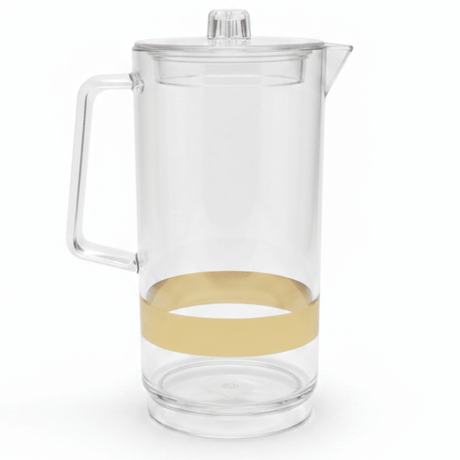 Crystal Clear Acrylic Jug with Gold Band — 1.5 Litre - Al Kabayel Discount CentreCrystal Clear Acrylic Jug with Gold Band — 1.5 LitreJugsAKDCAl Kabayel Discount Centre