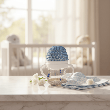 Crystal Crown Baby Glass Feeding Bottle – 120ml | Blue Diamond Edition - Al Kabayel Discount CentreCrystal Crown Baby Glass Feeding Bottle – 120ml | Blue Diamond EditionBaby ProductsAKDCAl Kabayel Discount Centre