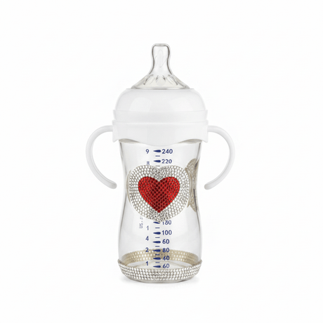 Crystal Crown Baby Glass Feeding Bottle – 240ml | Pink Diamond Edition - Al Kabayel Discount CentreCrystal Crown Baby Glass Feeding Bottle – 240ml | Pink Diamond EditionBaby ProductsAKDCAl Kabayel Discount Centre