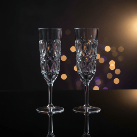 Crystal - Cut Acrylic Champagne Flute | 250ml | Footed Stem Glass - Al Kabayel Discount CentreCrystal - Cut Acrylic Champagne Flute | 250ml | Footed Stem GlassTumblersAKDCAl Kabayel Discount Centre