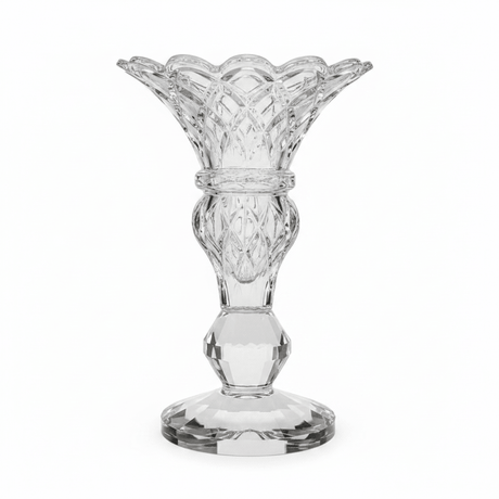Crystal Flower Vase 16cm – Ornate Cut Glass Centerpiece - Al Kabayel Discount CentreCrystal Flower Vase 16cm – Ornate Cut Glass CenterpieceHome Décor AccentsAKDCAl Kabayel Discount Centre