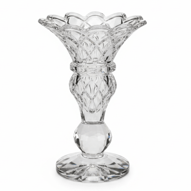 Crystal Flower Vase 16cm – Ornate Cut Glass Centerpiece - Al Kabayel Discount CentreCrystal Flower Vase 16cm – Ornate Cut Glass CenterpieceHome Décor AccentsAKDCAl Kabayel Discount Centre