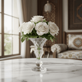 Crystal Flower Vase 16cm – Ornate Cut Glass Centerpiece - Al Kabayel Discount CentreCrystal Flower Vase 16cm – Ornate Cut Glass CenterpieceHome Décor AccentsAKDCAl Kabayel Discount Centre