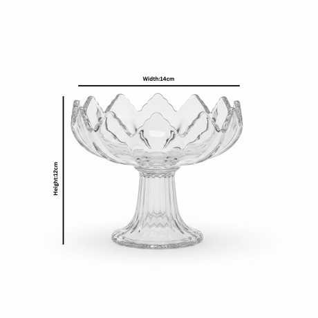 Crystal Glass Footed Candy Bowl - 12×14 cm - Al Kabayel Discount CentreCrystal Glass Footed Candy Bowl - 12×14 cmBowlsAKDCAl Kabayel Discount Centre
