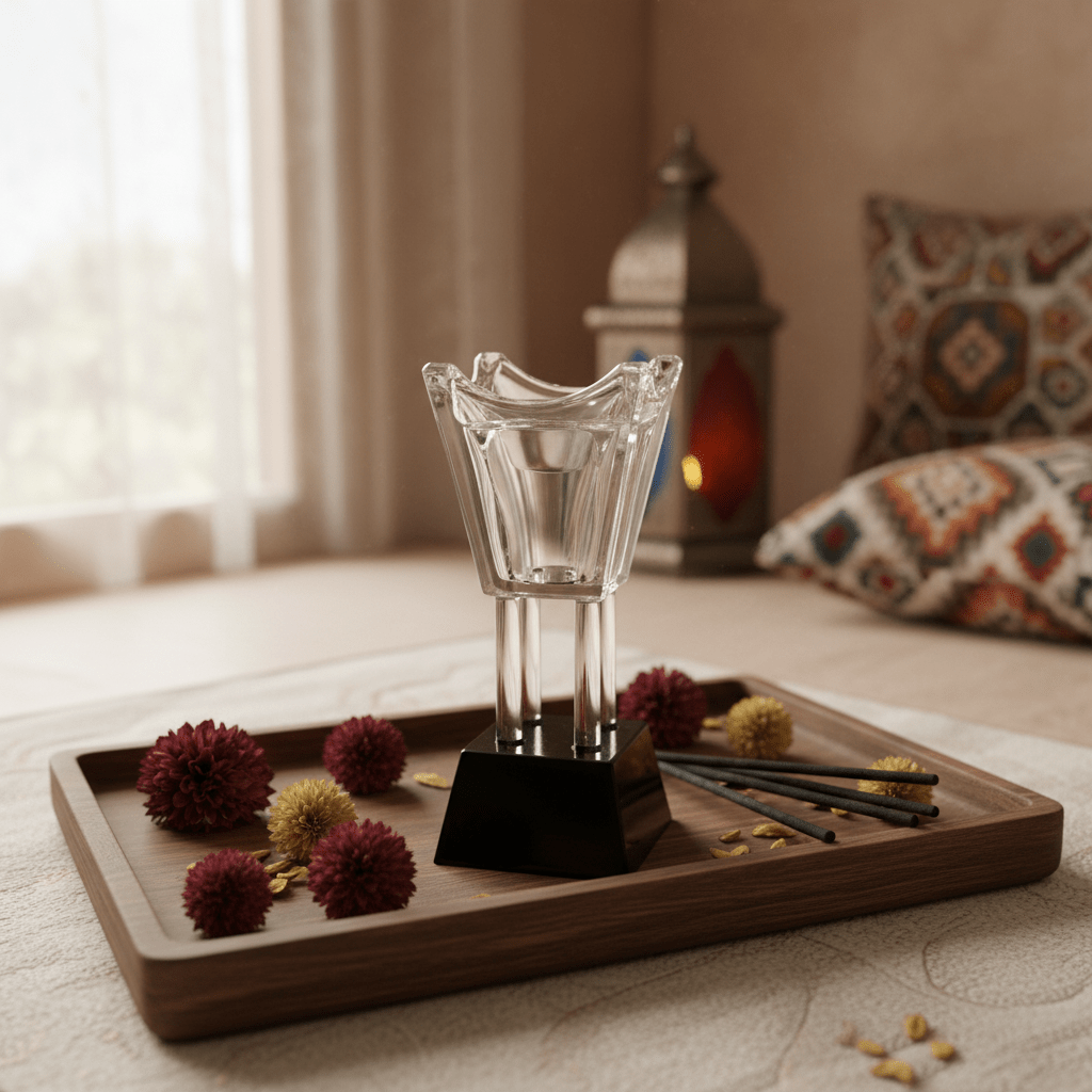 Crystal Glass Incense Burner - 17cm - Al Kabayel Discount CentreCrystal Glass Incense Burner - 17cmIncense BurnerAKDCAl Kabayel Discount Centre