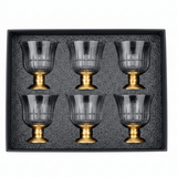 Crystal & Gold Footed Cawa Cup Set — 6 Pieces | 80ml | Premium Arabic Coffee Glasses - Al Kabayel Discount CentreCrystal & Gold Footed Cawa Cup Set — 6 Pieces | 80ml | Premium Arabic Coffee GlassesTea CupsAMECOAl Kabayel Discount Centre