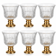 Crystal & Gold Footed Cawa Cup Set — 6 Pieces | 80ml | Premium Arabic Coffee Glasses - Al Kabayel Discount CentreCrystal & Gold Footed Cawa Cup Set — 6 Pieces | 80ml | Premium Arabic Coffee GlassesTea CupsAMECOAl Kabayel Discount Centre