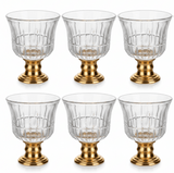 Crystal & Gold Footed Cawa Cup Set — 6 Pieces | 80ml | Premium Arabic Coffee Glasses - Al Kabayel Discount CentreCrystal & Gold Footed Cawa Cup Set — 6 Pieces | 80ml | Premium Arabic Coffee GlassesTea CupsAMECOAl Kabayel Discount Centre