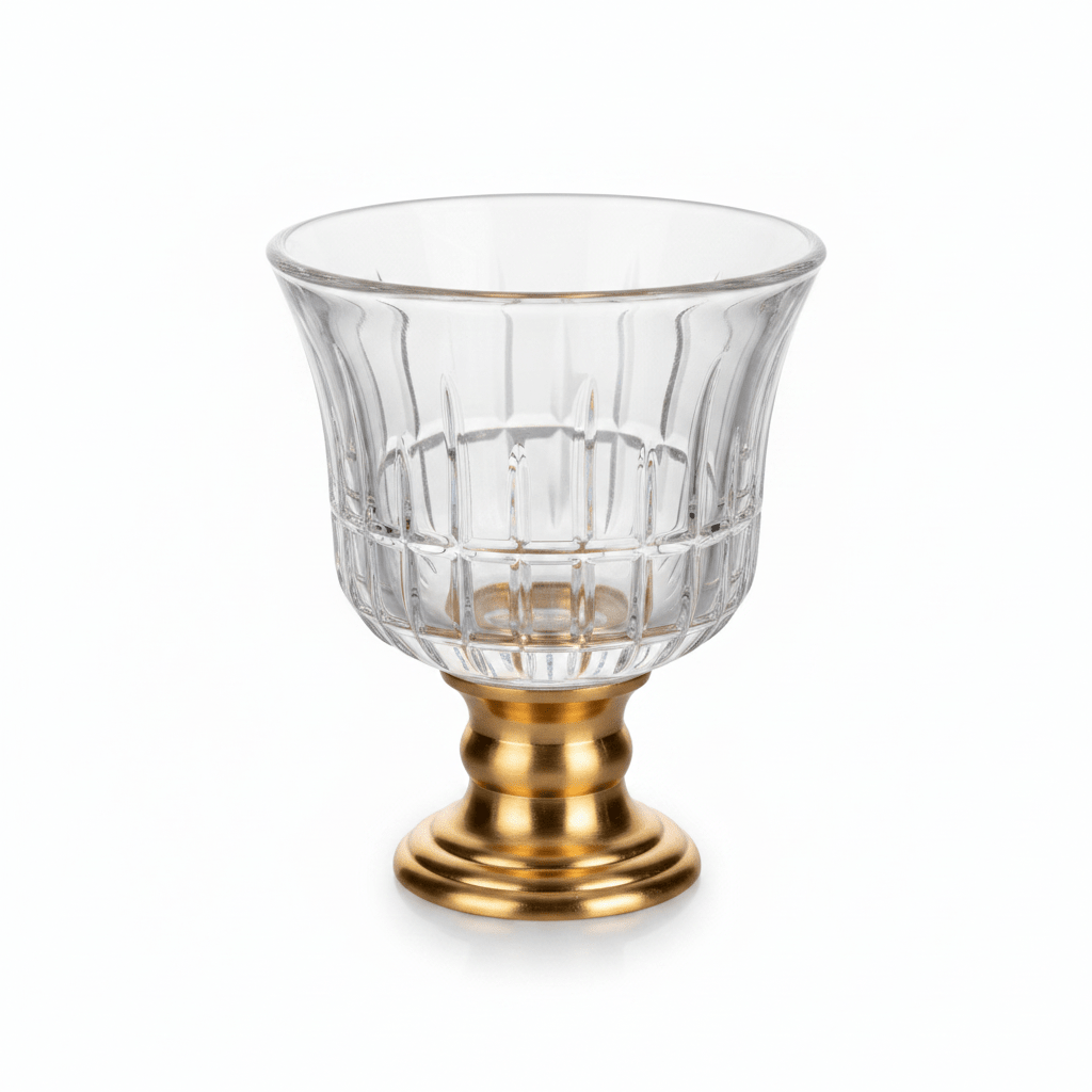 Crystal & Gold Footed Cawa Cup Set — 6 Pieces | 80ml | Premium Arabic Coffee Glasses - Al Kabayel Discount CentreCrystal & Gold Footed Cawa Cup Set — 6 Pieces | 80ml | Premium Arabic Coffee GlassesTea CupsAMECOAl Kabayel Discount Centre